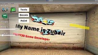 Graffiti with Texts , Decals and Draw Paint Lines on 3D objects in Unity3D