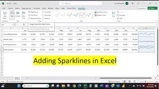 Adding Sparklines to Excel