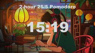 2-hour Pomodoro timer - 25/5 - LoFi Music #studywithme #focus #productivity