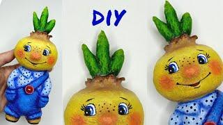 МК Чиполлино из ваты / Ватная игрушка  / DIY Cipollino