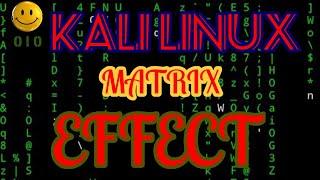 Kali Linux matrix effect | #srinivasan000