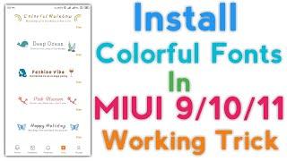 Install Colorful Fonts in MIUI 11, How to install Colorful Fonts in MIUI 11 Working Tricks