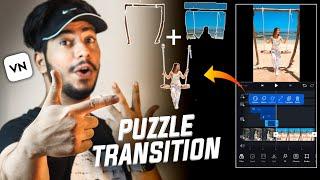 How To Create Puzzle Transition In VN Video Editor | Puzzle Video Editing | Ovesh World