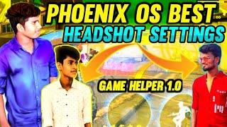 Phoenix os new headshot tips and tricks|| best headshot settings ||1.0 game helper||galattagokulff