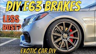 SOO much DUST!   E63 OEM vs EBC RedStuff pads PLUS HOW-to do your front brakes!