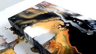 Metallic BEAUTIES - Acrylic Fluid Paintings  / Abstract Pouring by Rinske