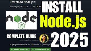 How to install Node.js in Windows 10/11 [2025 Update] | Download & Run Node.js in Easy Steps 