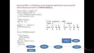 Lecture 15 :  8051 Timer  programming using C(Keil)-Timer 0 ,Mode 1(16 bit timer mode)