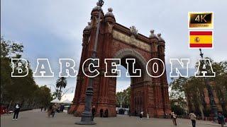 4K Walking Around Barcelona Spain || Arc De Triomf #arcdetriomf #barcelona  @POVBarengHasan