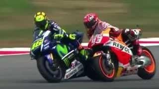 Valentino Rossi Kicks Marc Marquez Off His Bike - Malaysian Grand Prix 2015