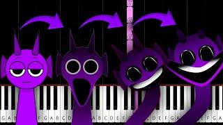 All Normal vs Horror vs Phase 3 vs Phase 4 Incredibox Sprunki Sounds - Piano Tutorial