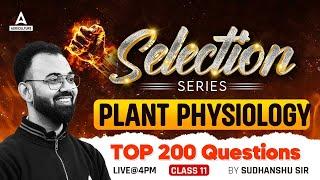 Plant Physiology MCQ #11 | IBPS AFO, CCI, UPSSSC AGTA & Other Exams | By Sudhanshu Sir