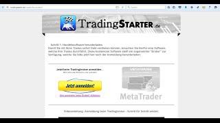 Handelssoftware für Trading - Anleitung Kontoeröffnung (HD)