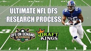 Ultimate NFL DFS Research Process | DraftKings Strategy 2019