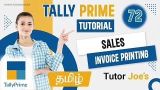 Sales Invoice Printing in Tally Prime  | Tamil | Tutor Joes