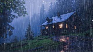 Gentle Night RAIN - Rain Sounds For Sleeping - Thunderstorm Sounds, Relax, White noise, ASMR