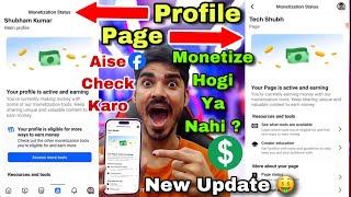 Your Page is active and earning  Your profile is active and earning  Facebook New Update  Earning