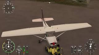 MSFS 2020 - Cessna 152 - Navigation und ILS-Anflug ohne GPS oder Autopilot per Radionavigation