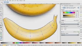 Inkscape Tutorial | Draw a Banana using the Gradient Mesh Tool