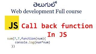 Call back function in JavaScript | JavaScript callback function | JavaScript tutorials for beginners