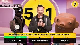 Play the Streann Trivia Game In what movie does the line "to Infinity and beyond!" Appear ⁉️