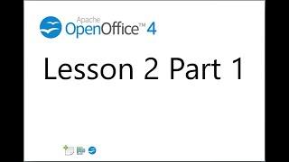 Open Office Writer Lesson 2 Part 1/4