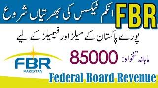 Federal Board of Revenue New Jobs 2024 | How to Apply for FBR Jobs Online
