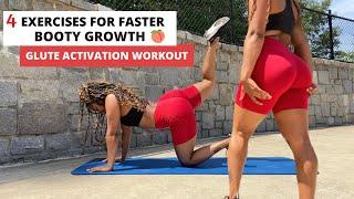 GROW YOUR BOOTY FASTER | Glute Activation Exercises Before Workout | booty warmup exercises