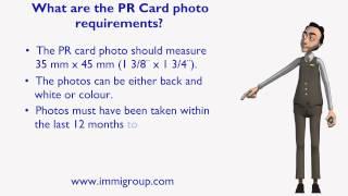 What are the PR Card photo requirements?