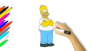 How to Draw Homer Simpson | Simpsons