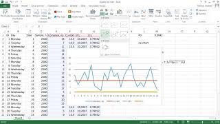Attribute Control np chart MS Excel