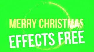 Golden Merry Christmas Effects - Green Screen Footage Free