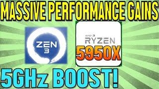 Ryzen 9 5950x, 5900X, and 5800X Benchmarks LEAKED, ZEN 3 Massive Performance Gains, 5GHz Boost