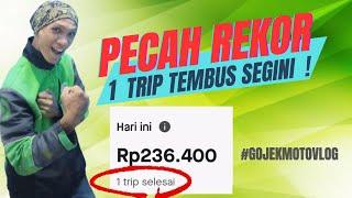 PECAH REKORRR‼️1 TRIP / 1 PERJALANAN TEMBUS SEGINI #gojekmotovlog