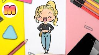 COMO DIBUJAR UNA CHICA KAWAII  Dibujos kawaii faciles  como dibujar personas kawaii