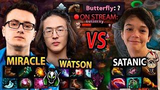 MIRACLE lets WATSON carry against SATANIC on Stream dota 2