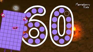 Numberblocks 60 Magic Run - Numberblocks Sixty Adventure | Number Counting Go Explore