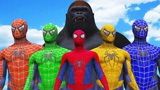 AMAZING SPIDERMAN & TEAM SPIDER-MAN VS KING KONG - EPIC SUPERHEROES BATTLE