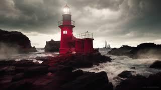  Seaside Lighthouse | Ocean Waves & Seagulls | Foghorn | Relaxation, Sleep or Study | 10 Hours 