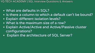 #9: SQL Interview Questions and answers for beginners