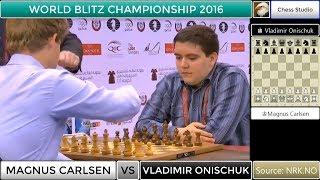 MAGNUS CARLSEN VS VLADIMIR ONISCHUK | WORLD BLITZ CHAMPIONSHIP 2016