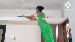 daily cleaning in saree  vlog|saree vlog |#vlogwithsangeeta