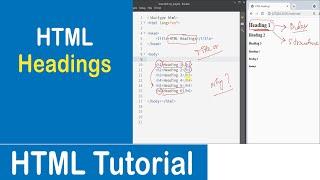 #05 HTML Headings | H1 to H6 Tags | HTML Tutorial