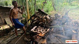 Gotong Royong Memasak Untuk Majlis Si Andre//Besaup Nyumai Maya Pengawa Meri Andre Mandi.