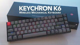 Keychron K6 Wireless Mechanical Keyboard Unboxing & Gateron Red Switches Typing Sounds