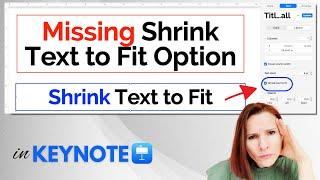 Missing Shrink Text to Fit Option in Keynote