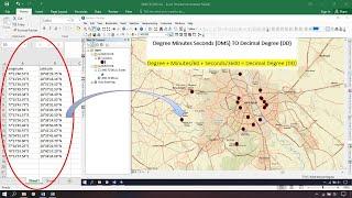 How to convert DMS TO DD and export into shapefile using Excel & ArcGIS - 2021