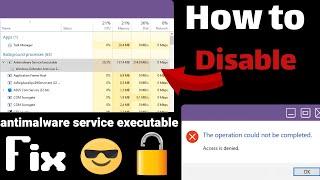 How To Fix Disable Antimalware Service Executable High Memory CPU Usage on Windows 10 , 11
