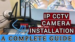 DIY - IP CCTV camera installation, using a Single POE switch with view on phone.