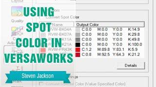 Using Spot Color in Versaworks